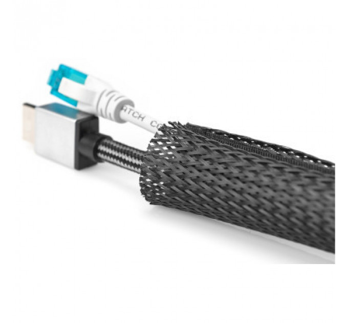 Тримач для кабелю Digitus Cable Tube, 2m, black (DA-90507)