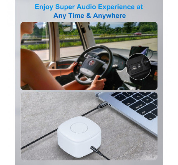Перехідник USB-C to jack 3.5mm stereo audio (CDLA) 2.0m Choetech (AUX008-BK)