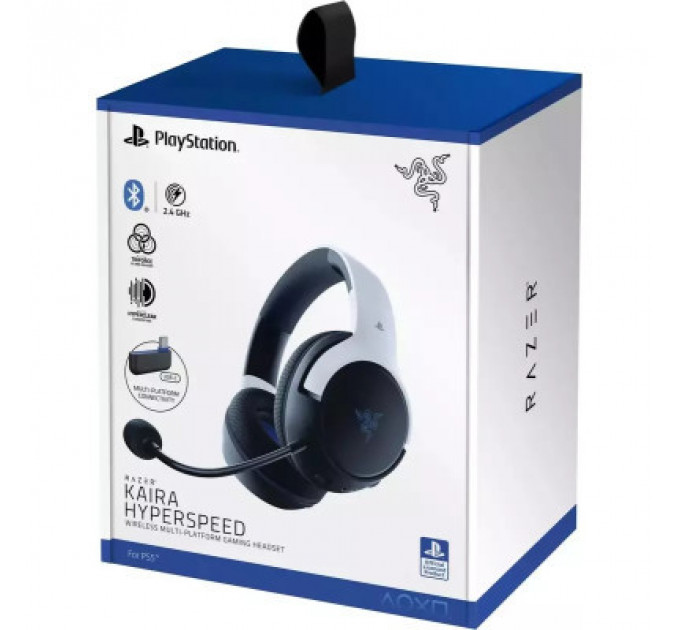 Навушники Razer Kaira Hyperspeed for PS5 Bluetooth White/Black (RZ04-03980200-R3G1)