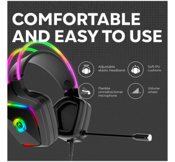 Навушники Canyon GH-9A Darkless Gaming 3.5 мм RGB Black (CND-SGHS9A)