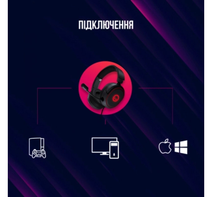 Навушники Lorgar Kaya 460 Gaming RGB USB Black (LRG-GHS460)