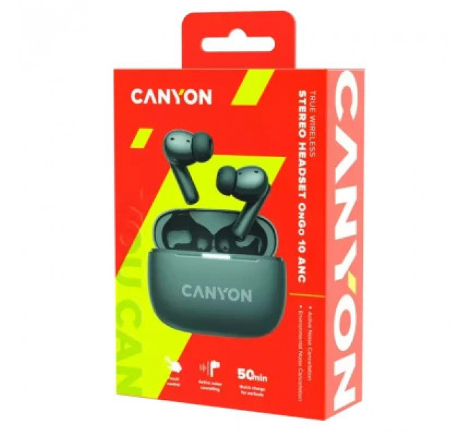 Навушники Canyon TWS-10 OnGo ANC ENC Black (CNS-TWS10BK)