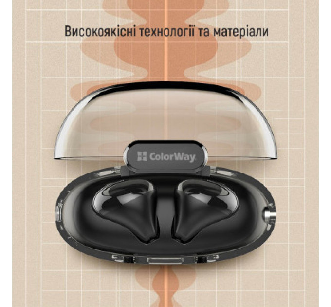 Навушники ColorWay Slim TWS-2 Earbuds Black (CW-TWS2BK)