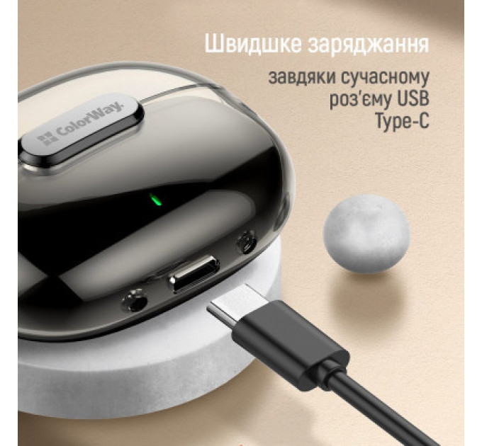 Навушники ColorWay Slim TWS-2 Earbuds Black (CW-TWS2BK)