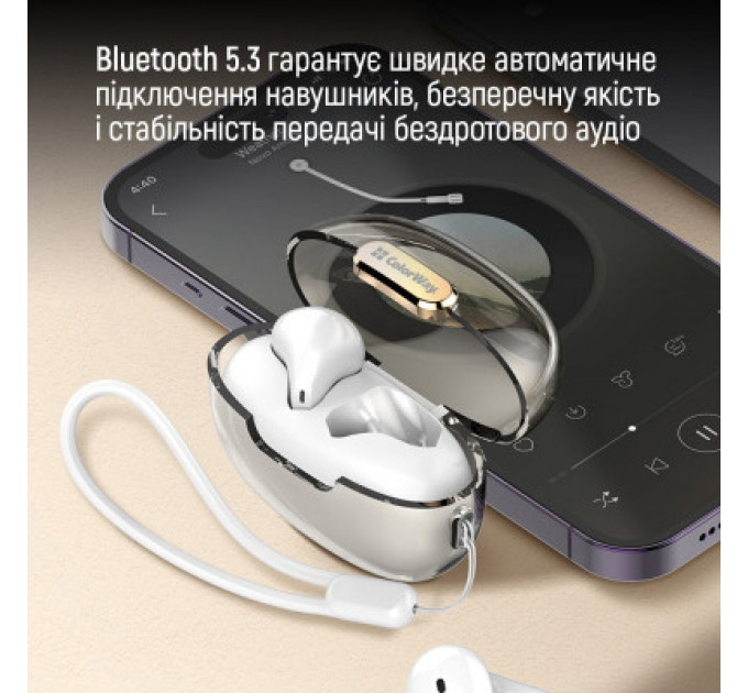Навушники ColorWay Slim TWS-2 Earbuds White (CW-TWS2WT)