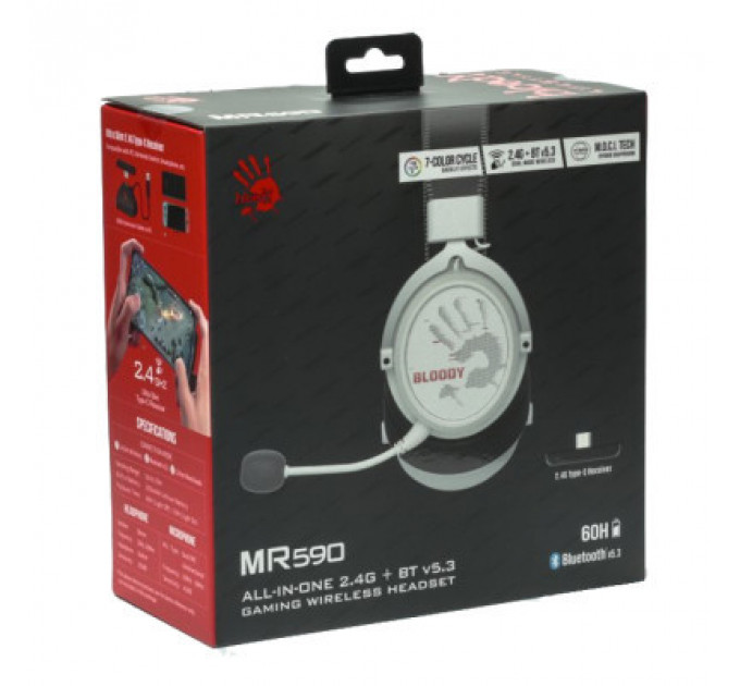Навушники A4Tech Bloody MR590 Sport White (4711421996082)