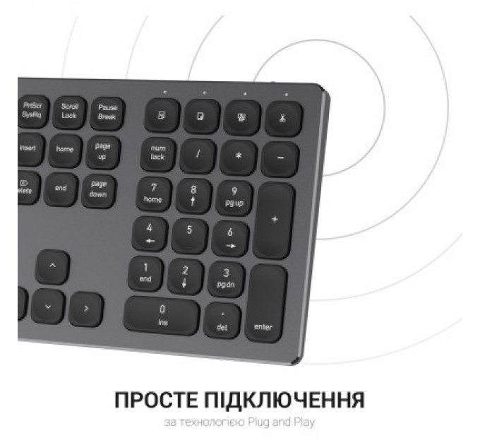 Клавіатура OfficePro SK1550 Wireless Black (SK1550B)