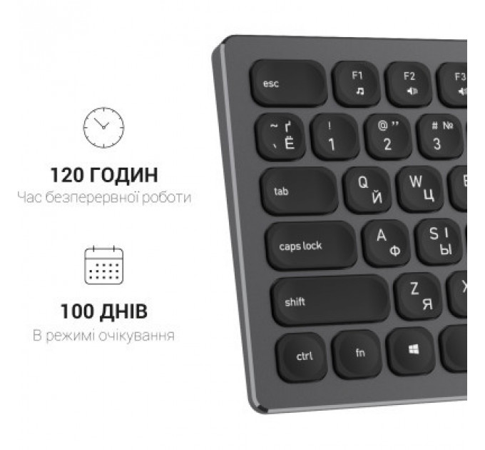 Клавіатура OfficePro SK1550 Wireless Black (SK1550B)