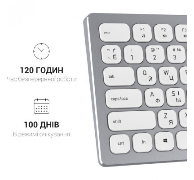 Клавіатура OfficePro SK1550 Wireless White (SK1550W)