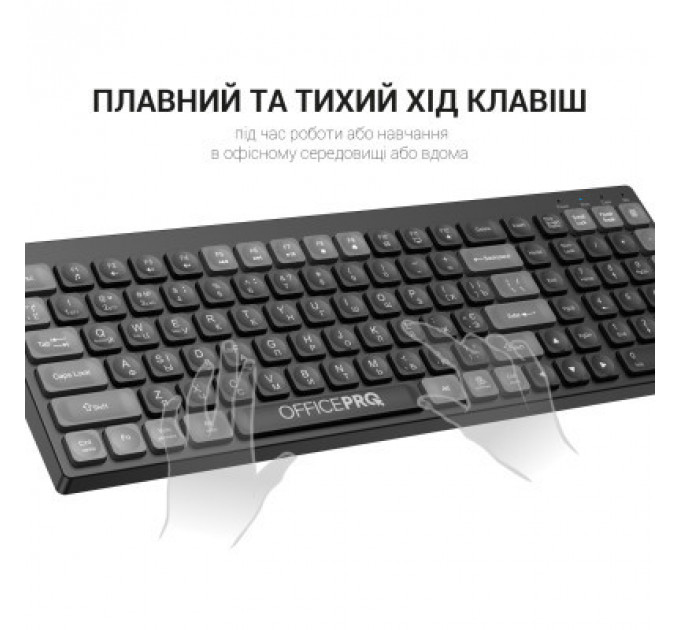 Клавіатура OfficePro SK985B Wireless/Bluetooth Black (SK985B)