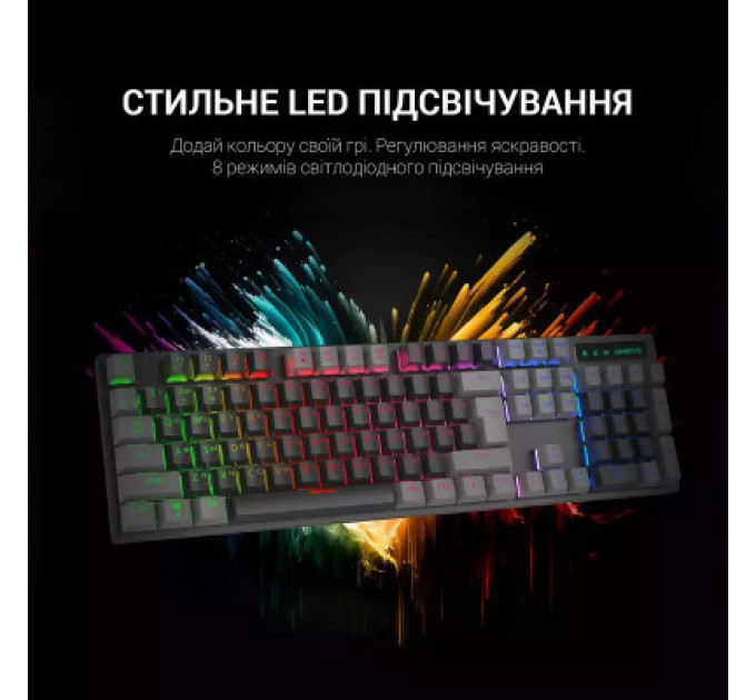 Клавіатура GamePro MK105B LED Red Switch USB Black (MK105R)