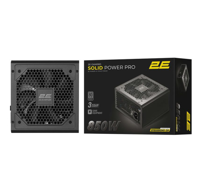 2E Блок живлення 2E 850W GAMING Solid Power Pro (2E-SP850BRSMII-120)