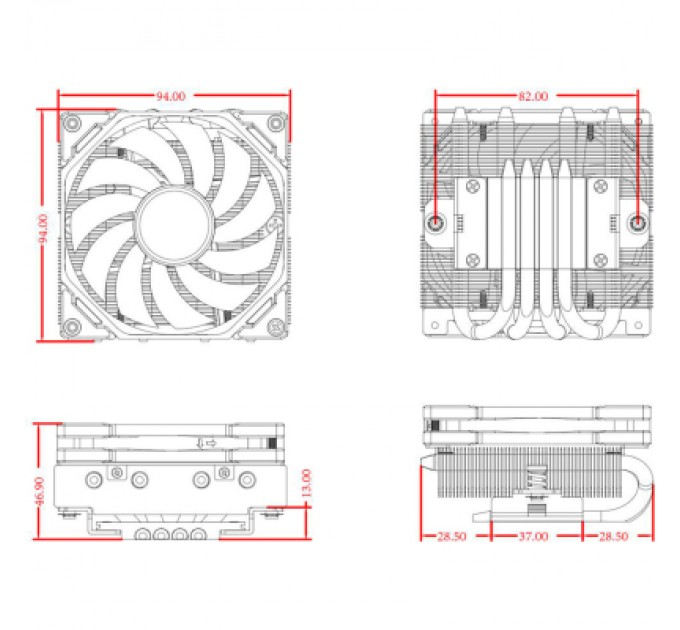 ID-Cooling Кулер до процесора ID-Cooling IS-40-XT BLACK