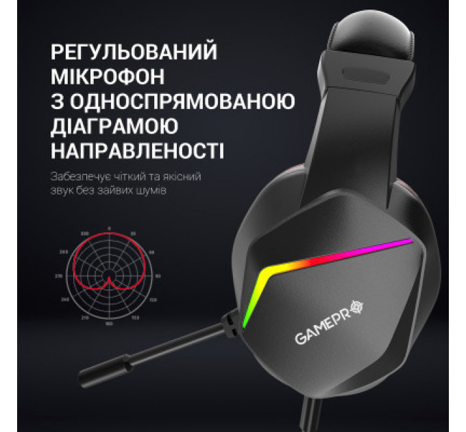 Навушники GamePro HS311 RGB Black/Red (HS311)