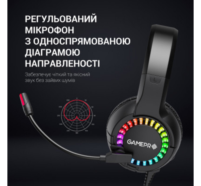 Навушники GamePro HS382 RGB Black/Red (HS382)