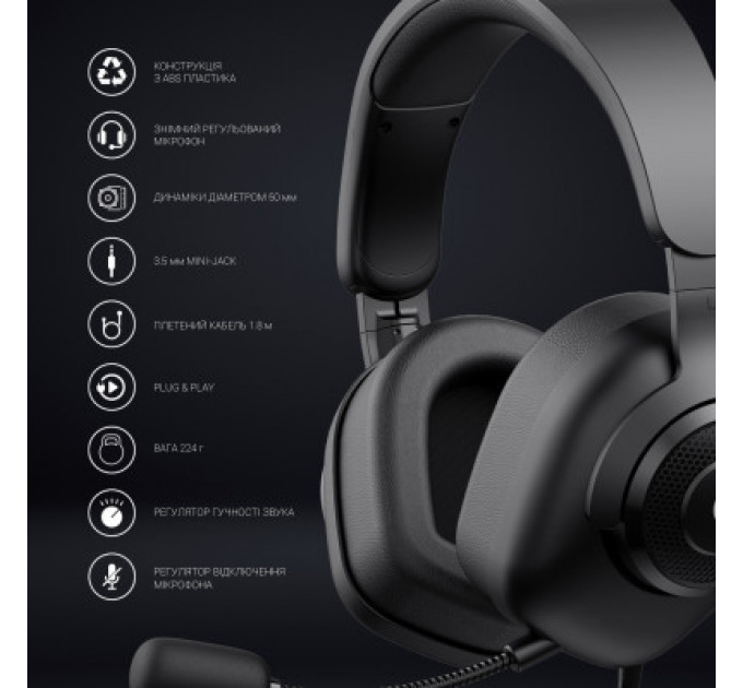 Навушники GamePro HS590B Black (HS590B)