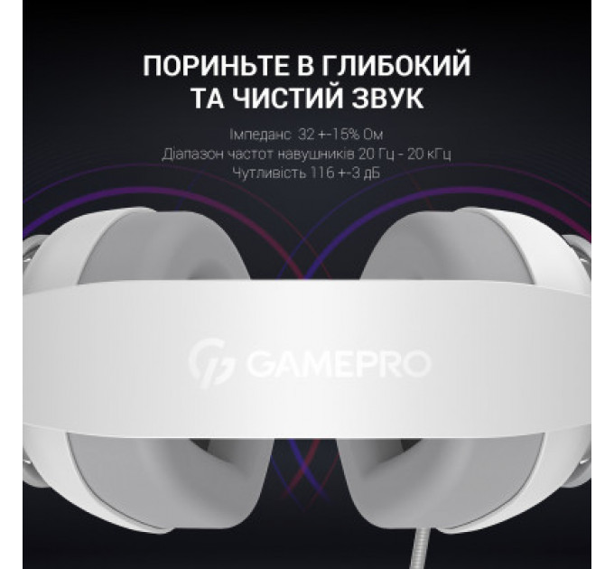 Навушники GamePro HS590W White (HS590W)