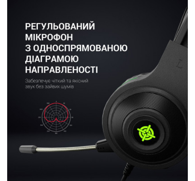 Навушники GamePro Racer HS610G Black-Green (HS610G)