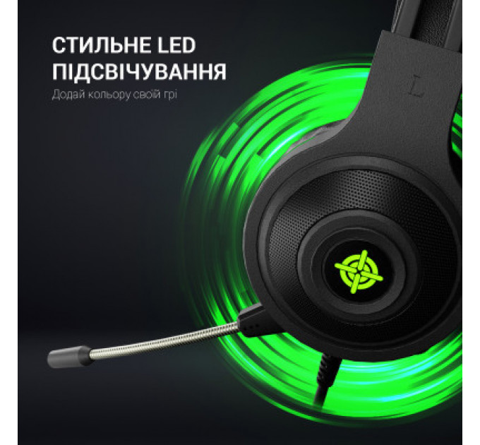 Навушники GamePro Racer HS610G Black-Green (HS610G)