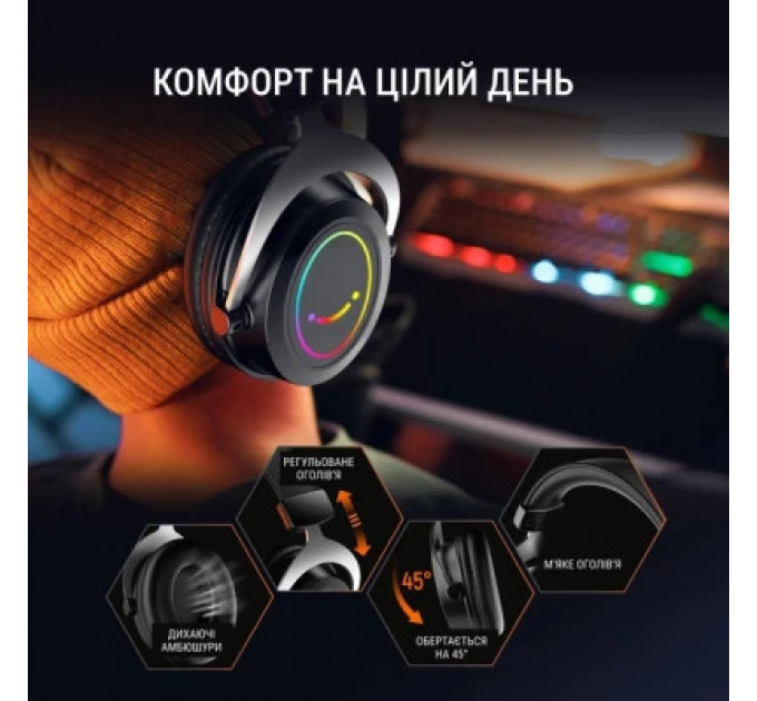 Навушники Fifine H3 RGB Black (H3)