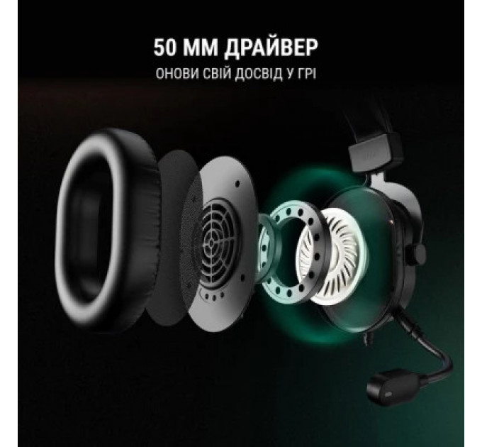 Навушники Fifine H6 RGB 7.1 Black (H6)