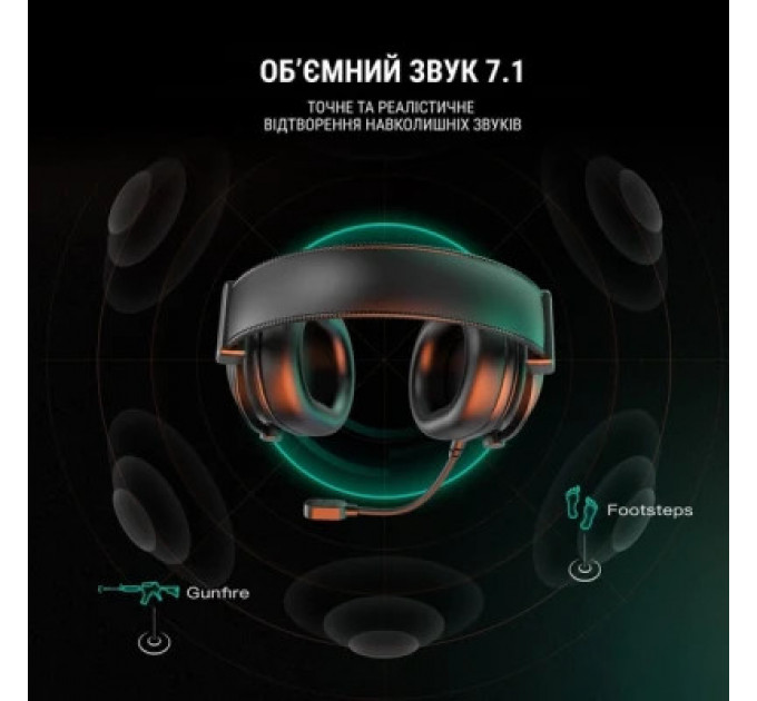 Навушники Fifine H6 RGB 7.1 Black (H6)