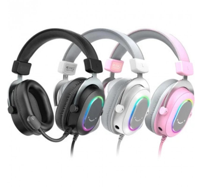 Навушники Fifine H6 RGB 7.1 Pink (H6P)