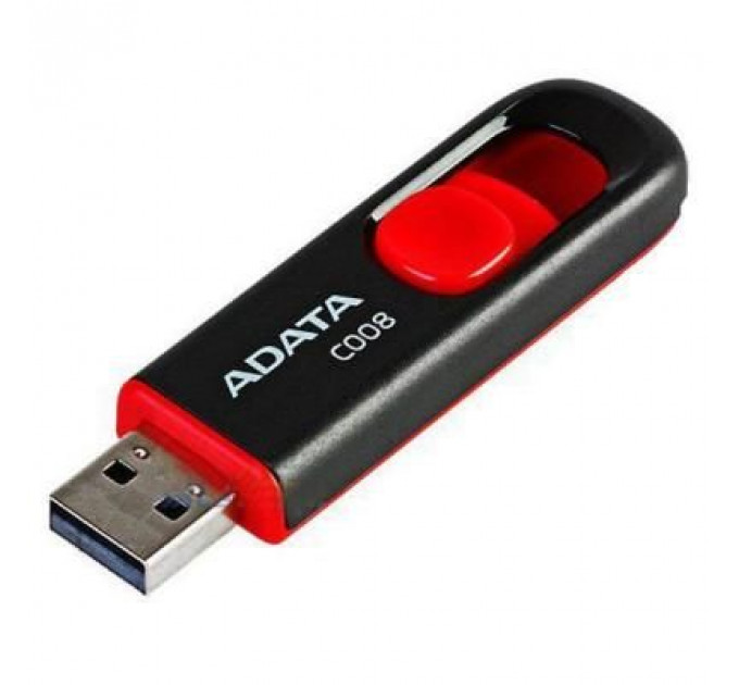 USB флеш накопичувач ADATA 16Gb C008 Black/Red USB 2.0 (AC008-16G-RKD)
