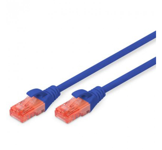 Патч-корд 1м, CAT 6 UTP, AWG 26/7, Cu, LSZH, blue Digitus (DK-1617-010/B)
