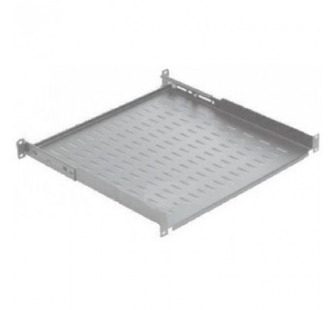 Полка 19" 1U глиб. 450-540мм, регульована RAL 7035 Mirsan (MR.HRM1U45.02)