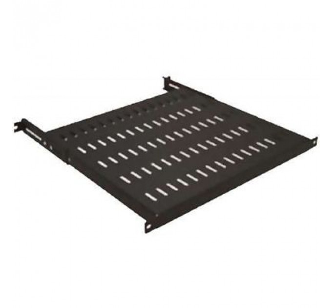 Полка 19" 1U глиб. 500-600мм, регульована RAL 9005 Mirsan (MR.SBR60.01_YK)