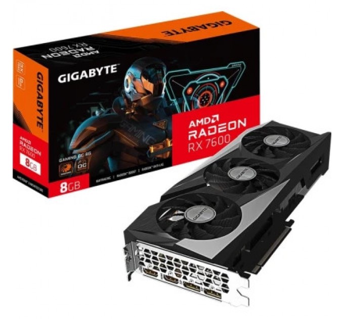 Відеокарта GIGABYTE Radeon RX 7600 8Gb GAMING OC (GV-R76GAMING OC-8GD)