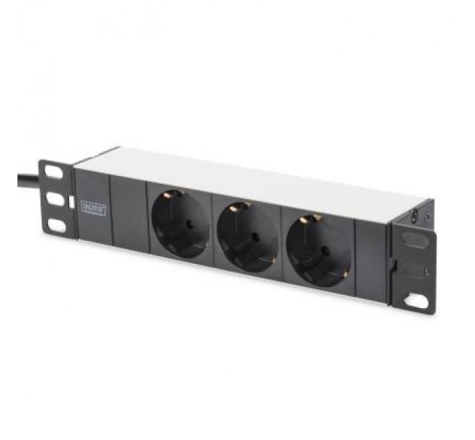 Digitus Силовий блок 10" 1U, 16A, 230V 3xSchuko, вилка Schuko Digitus (DN-95411)