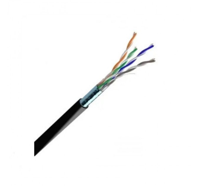 ЗЗКМ Кабель мережевий ЗЗКМ FTP cat.5e 305м 4х2х24AWG Cu PE(зовнішній) (7091002)