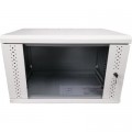 Eserver Шафа настінна Eserver 6U, 600х350х370 (Ш*Г*В), скло, сірий (ES-Е635G)