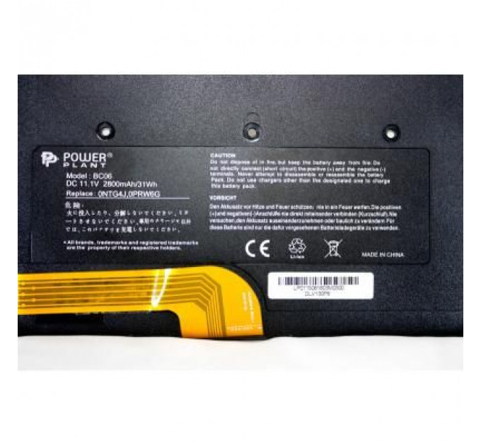 Акумулятор до ноутбука DELL Vostro V13 (0NTG4J) 11.1V 2800mAh PowerPlant (NB00000216)