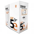 ЗЗКМ Кабель мережевий ЗЗКМ UTP 305м 4*2*24AWG[0,51] мідь[СU] cat.5e, внутрішній [PVC] (70327)