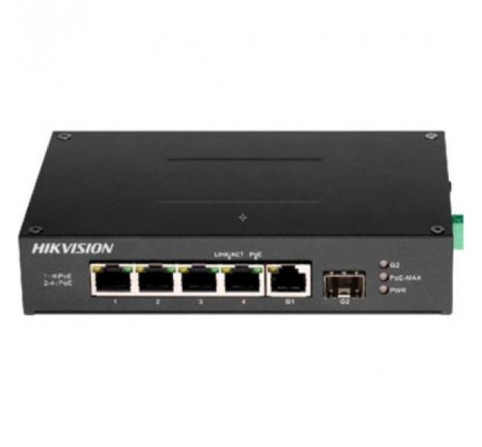 Комутатор мережевий Hikvision DS-3T0506HP-E/HS
