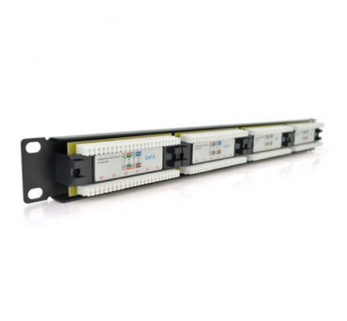 Патч-панель 19" 24хRJ-45 UTP 1U cat.6 Pipo (PP246191U)