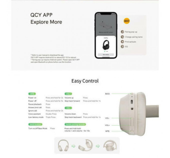 Навушники QCY H2 Pro White (1033270)
