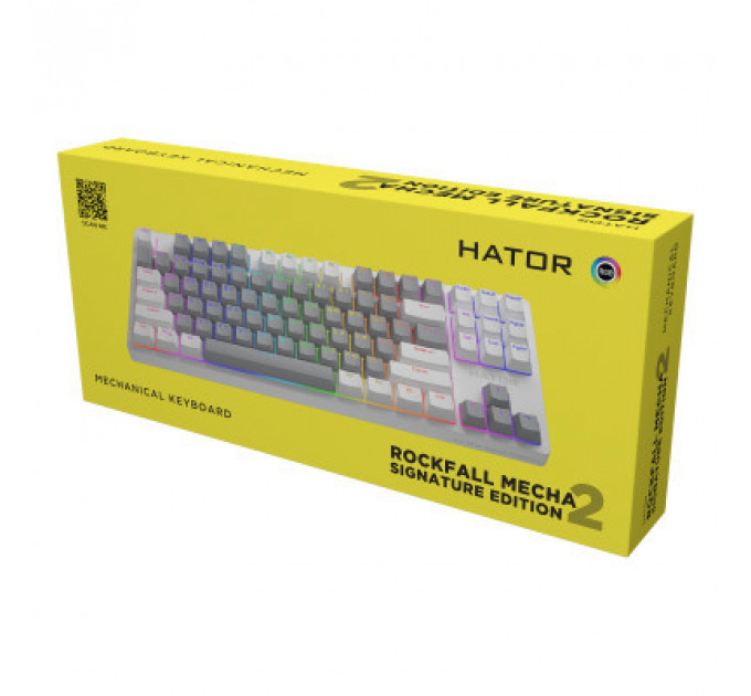 Клавіатура Hator Rockfall 2 Mecha Signature Edition USB White/Grey/White (HTK-521-WGW)