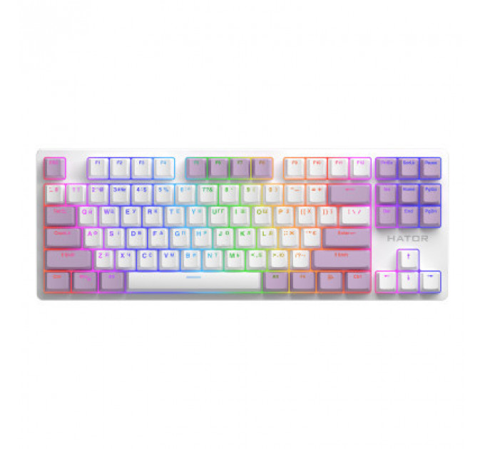 Клавіатура Hator Rockfall 2 Mecha Signature Edition USB White/White/Lilac (HTK-521-WWL)