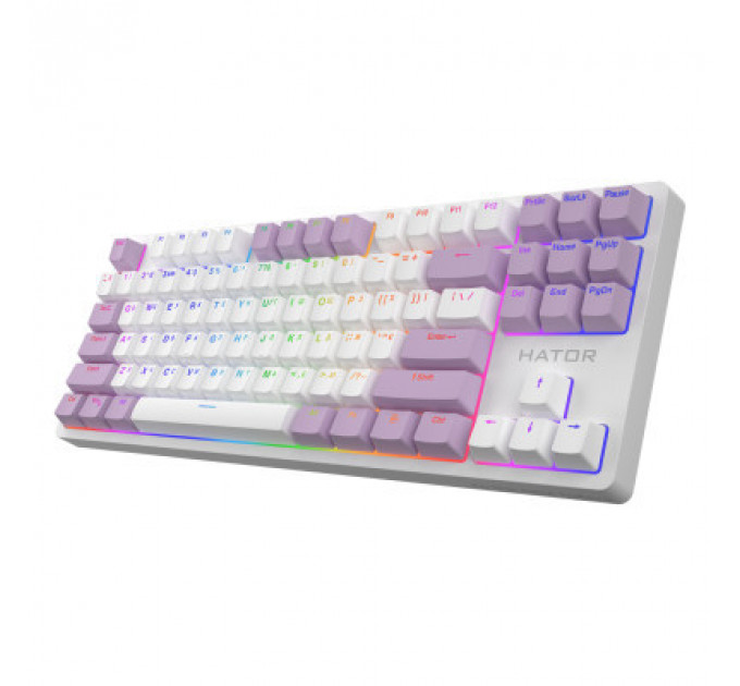 Клавіатура Hator Rockfall 2 Mecha Signature Edition USB White/White/Lilac (HTK-521-WWL)