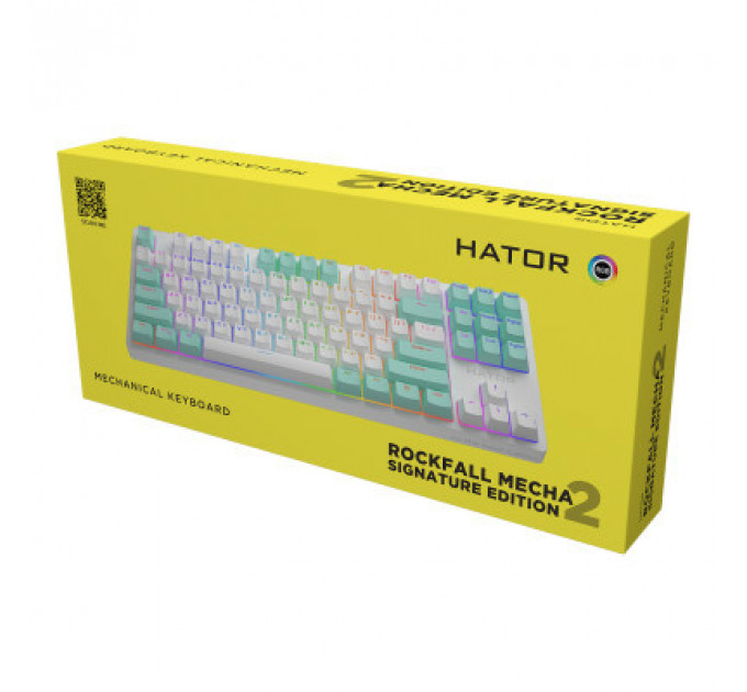 Клавіатура Hator Rockfall 2 Mecha Signature Edition USB White/White/Mint (HTK-521-WWM)