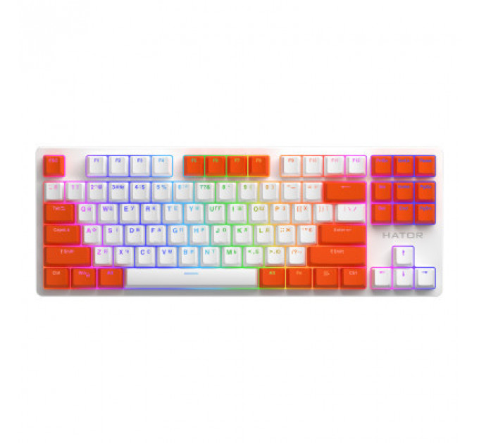 Клавіатура Hator Rockfall 2 Mecha Signature Edition USB White/White/Orange (HTK-521-WWO)