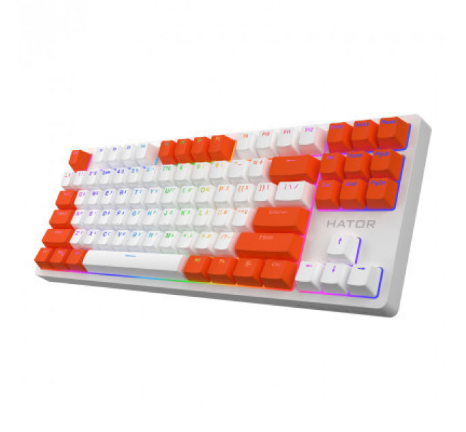 Клавіатура Hator Rockfall 2 Mecha Signature Edition USB White/White/Orange (HTK-521-WWO)