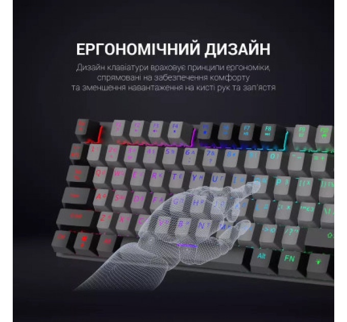 Клавіатура GamePro MK100B Blue Switch LED USB Black (MK100B)