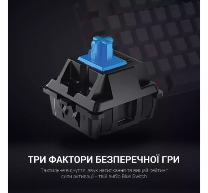 Клавіатура GamePro MK100B Blue Switch LED USB Black (MK100B)