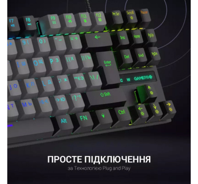 Клавіатура GamePro MK100B Blue Switch LED USB Black (MK100B)
