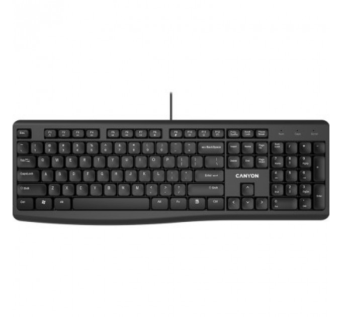 Клавіатура Canyon KB-50 Slim USB UA Black (CNE-CKEY5)